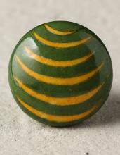 Green And Yellow Designer Ceramic Blue Pottery Drawer Knob
