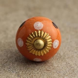 BPCK-031 Orange Cabinet Knob-Brass
