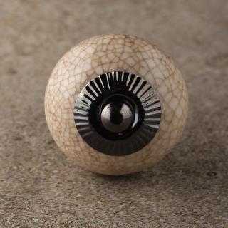 BPCK-183 Cream Cabinet Knob-Antique Silver