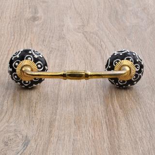 White design with Black base ceramic Pull