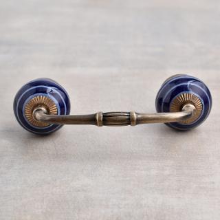 Light Purple Line With Blue Base Ceramic knob