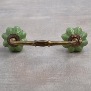 Cracked Light Green Ceramic Cabinet Knob