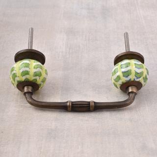 Green Ceramic Kitchen Cabinet Melon Pull