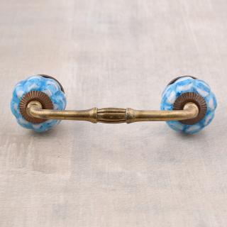 Turquoise and White Color Design Pull
