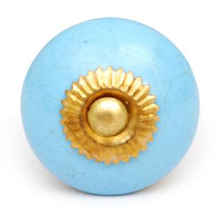 BPCK-023 - Turquoise Ceramic Cabinet Knob