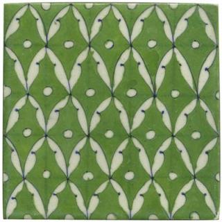 White leaves and Green tile White leaves and Green tile