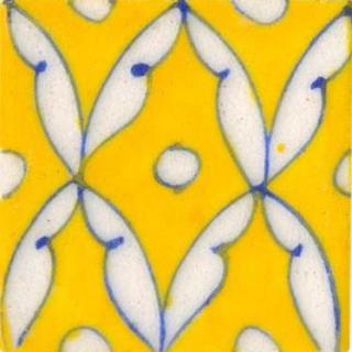white pattern on yellow tile white pattern on yellow tile