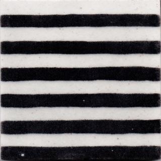 Black and White Lines Design Tile 