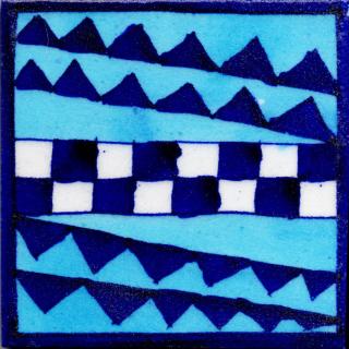 Blue and White Pattren Design On Blue Base Tile Blue and White Pattren Design On Blue Base Tile