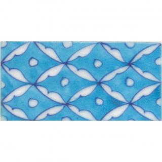 White leaf with Turquoise Base Tile White leaf with Turquoise Base Tile