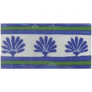 Blue Flowers and Blue and Green Tile Blue Flowers and Blue and Green Tile