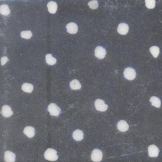 White Polka Dots with Black Base Tile