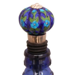 Turquoise Flowers and Blue base Wine Bottle Stopper (Set of Two) Turquoise Flowers and Blue base Wine Bottle Stopper (Set of Two)