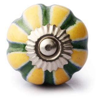 Yellow Flowers On Green Base Color