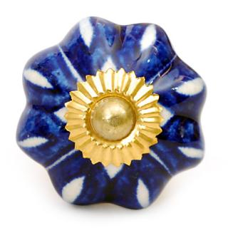 KPS-4462 - Blue and White Ceramic Cabinet Knob KPS-4462 - Blue and White Ceramic Cabinet Knob