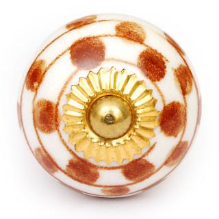 KPS-4626 - White and brown ceramic knob - PS 2613 KPS-4626 - White and brown ceramic knob - PS 2613