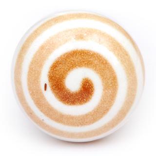 KPS-4672 - Lime Brown spiral with White base knob