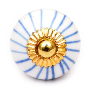 KPS-9021 - Blue lining and White Base Ceramic knob KPS-9021 - Blue lining and White Base Ceramic knob