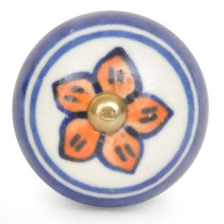 KPS-9034-Blue and Orange Color Ceramic Knob