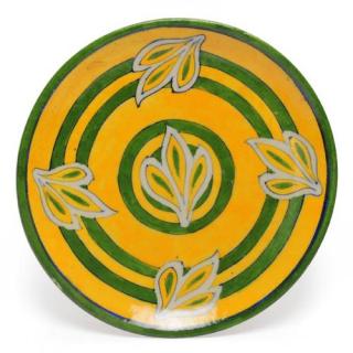 Yellow and Green Color design Plate 8" Yellow and Green Color design Plate 8"