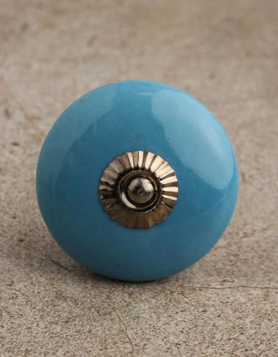 BPCK-084 Turquoise Cabinet Knob-Antique Silver