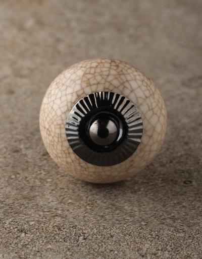 BPCK-183 Cream Cabinet Knob-Antique Silver