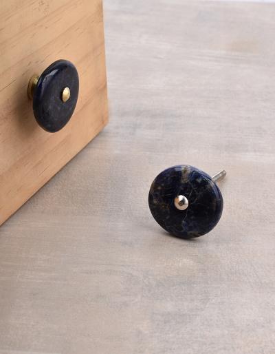 Agate Natural Gemstone Blue Shade Cabinet Furniture Knobs