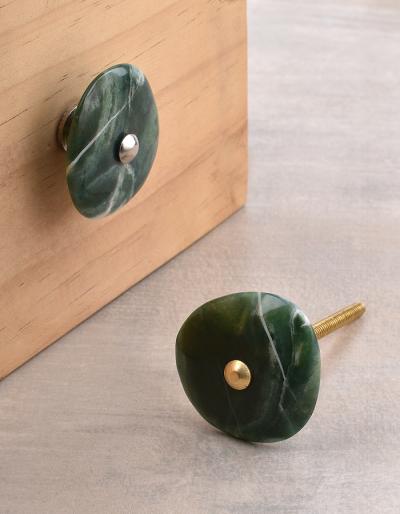 Agate Natural Gemstone Green Shade Cabinet Furniture Knobs