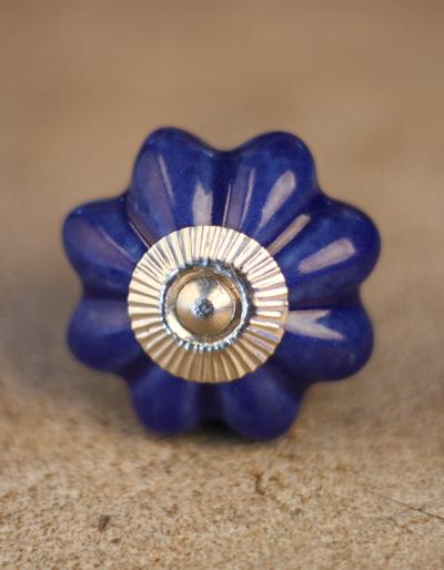KPS-4570 Blue Cabinet Knob-Silver