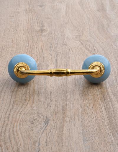 Turquoise Ceramic Cabinet Pull
