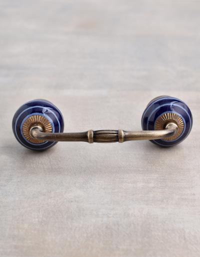 Light Purple Line With Blue Base Ceramic knob