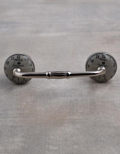 Black Clock with Light Grey Ceramic knob