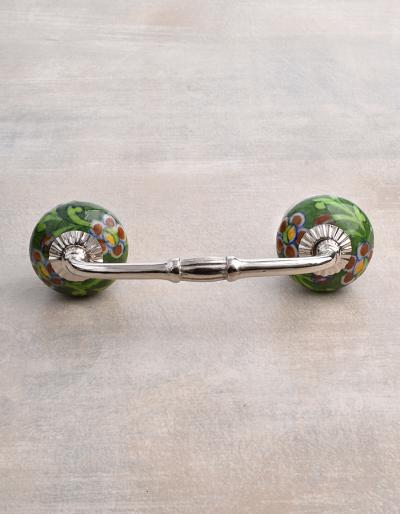 Decorative Beaded Green Pull for Drawer 