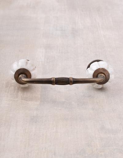 Vintage Style Ceramic Cabinet White Melon Pull (Big) Vintage Style Ceramic Cabinet White Melon Pull (Big)