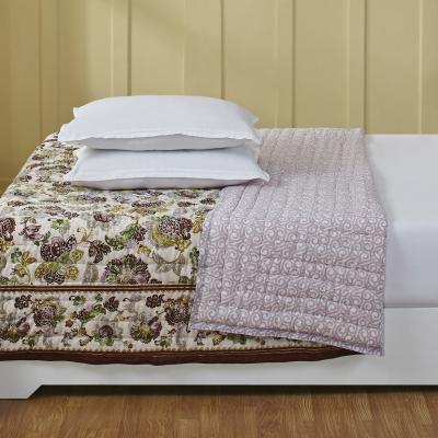 Caroline Brown Hand Screen Print Cotton Quilt Caroline Brown Hand Screen Print Cotton Quilt