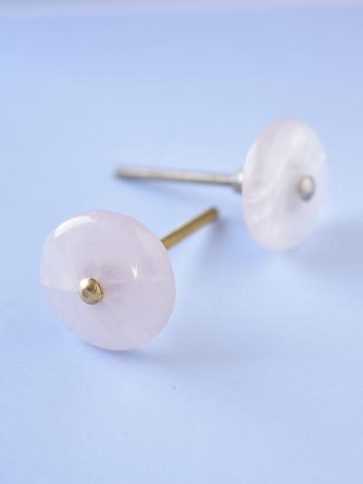SMJK-066--White Round Agate Natural Gemstone Furniture knobs-1