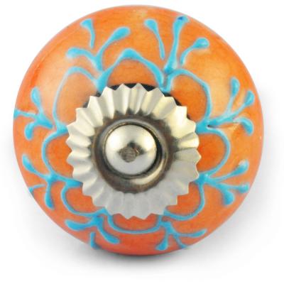 Turquoise design with Brown Colour Ceramic Knob Turquoise design with Brown Colour Ceramic Knob