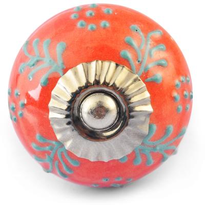 Turquoise design on Red and White knob1 Turquoise design on Red and White knob1