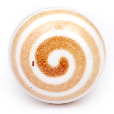 KPS-4672 - Lime Brown spiral with White base knob