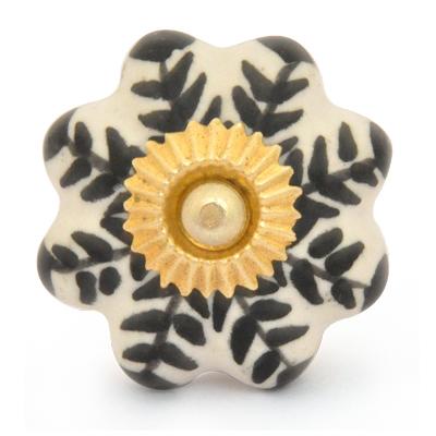 KPS-9040-Black design with white base Ceramic knob