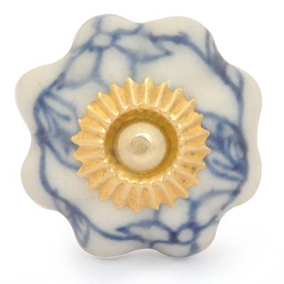 KPS-9043-Blue design with White Ceramic knob KPS-9043-Blue design with White Ceramic knob