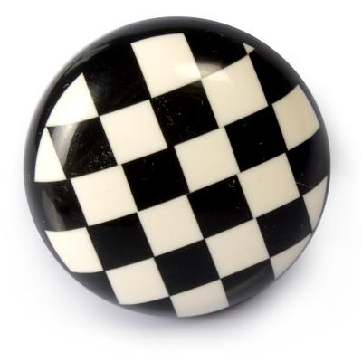 Black and White CheckerBoard Design Resin Knob Black and White CheckerBoard Design Resin Knob