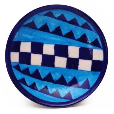 Turquoise and Blue Color design Plate 5"