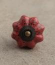 BPCK-042 Reddish-Brown Colored Flower Cabinet Antique Brass knob