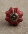 BPCK-042 Reddish-Brown Colored Flower Cabinet Antique Silver knob