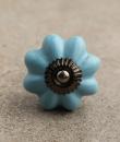 BPCK-047 Turquoise Flower Cabinet Knob-Antique Silver