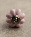 BPCK-048 Pink Flower Cabinet Knob-Antique Silver