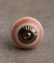 BPCK-061 Orange and White Cabinet Knob-Antique Silver