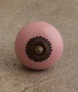 BPCK-064 Pink Cabinet Knob-Antique Brass
