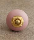BPCK-064 Pink Cabinet Knob-Brass